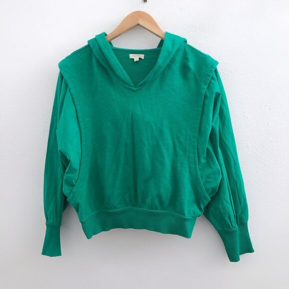 PILCRO By ANTHROPOLOGIE Fabric Mix Hoodie Sweatshirt Oversized Size Small - Picture 3 of 12